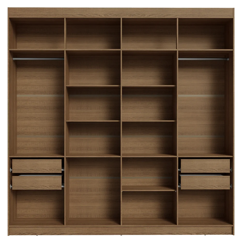 Placard Closet 4 Cajones 216 cm Marrón Venus Madesa - Image 5