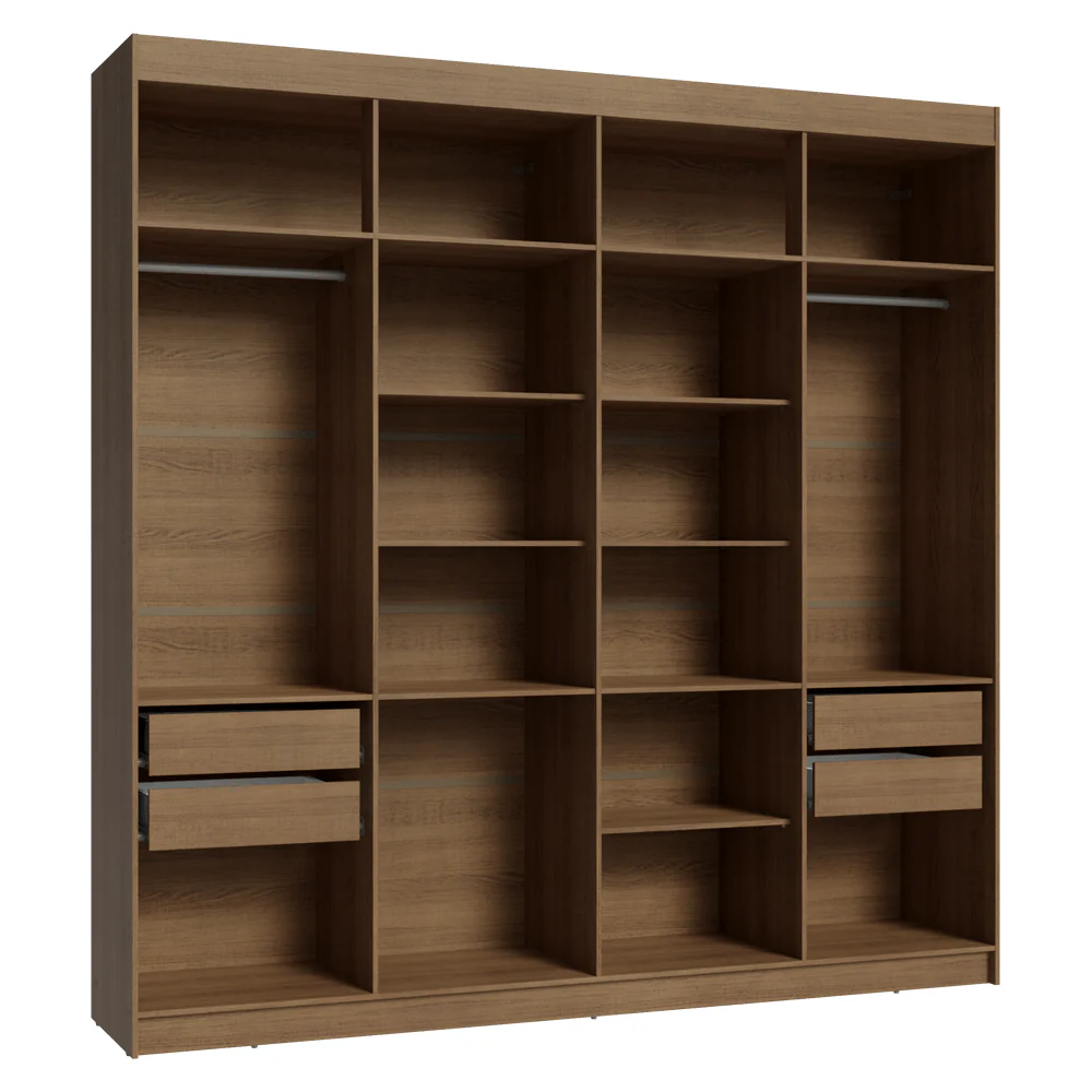 Placard Closet 4 Cajones 216 cm Marrón Venus Madesa - Image 6