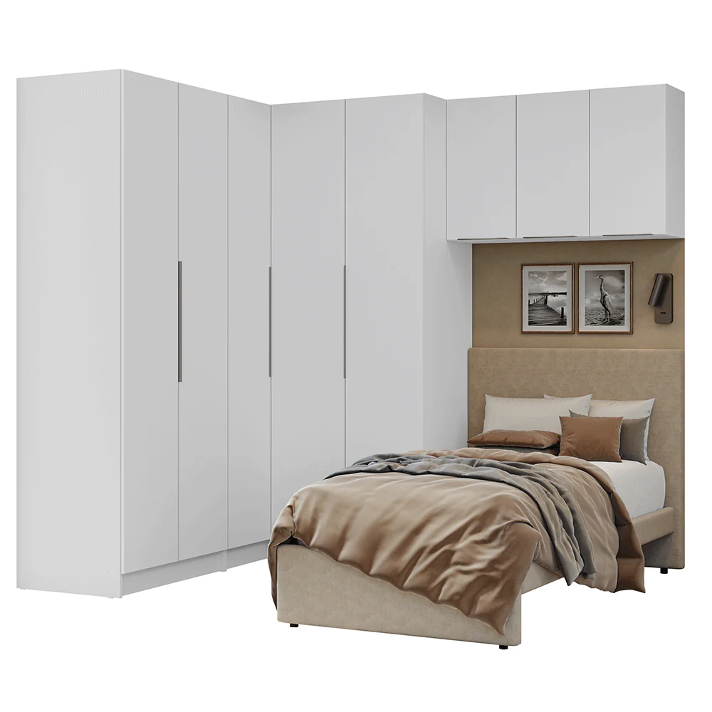 Placard Ropero de Esquina Modulado Madesa Neo 415 cm Blanco - Image 3