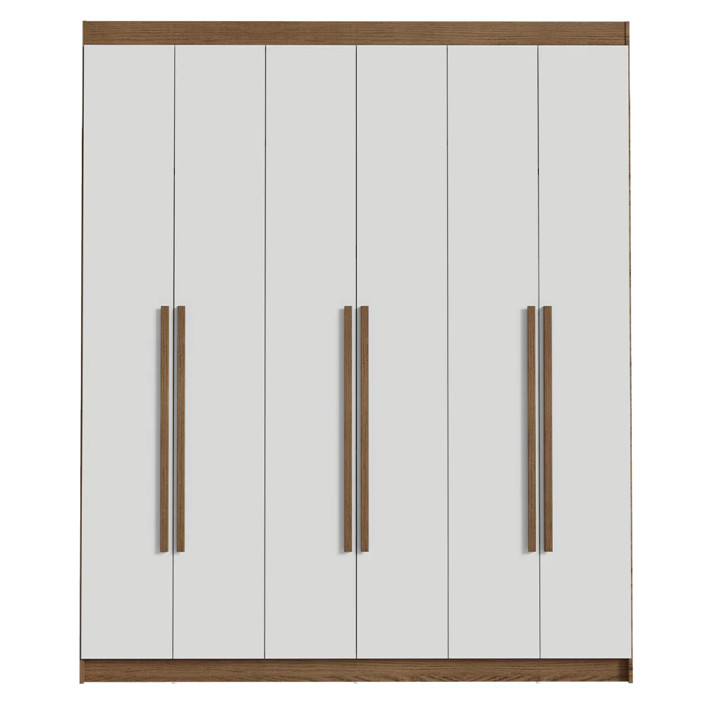 Placard Matrimonial 6 Puertas Batientes Venus Marrón/Blanco/Marrón - Image 8