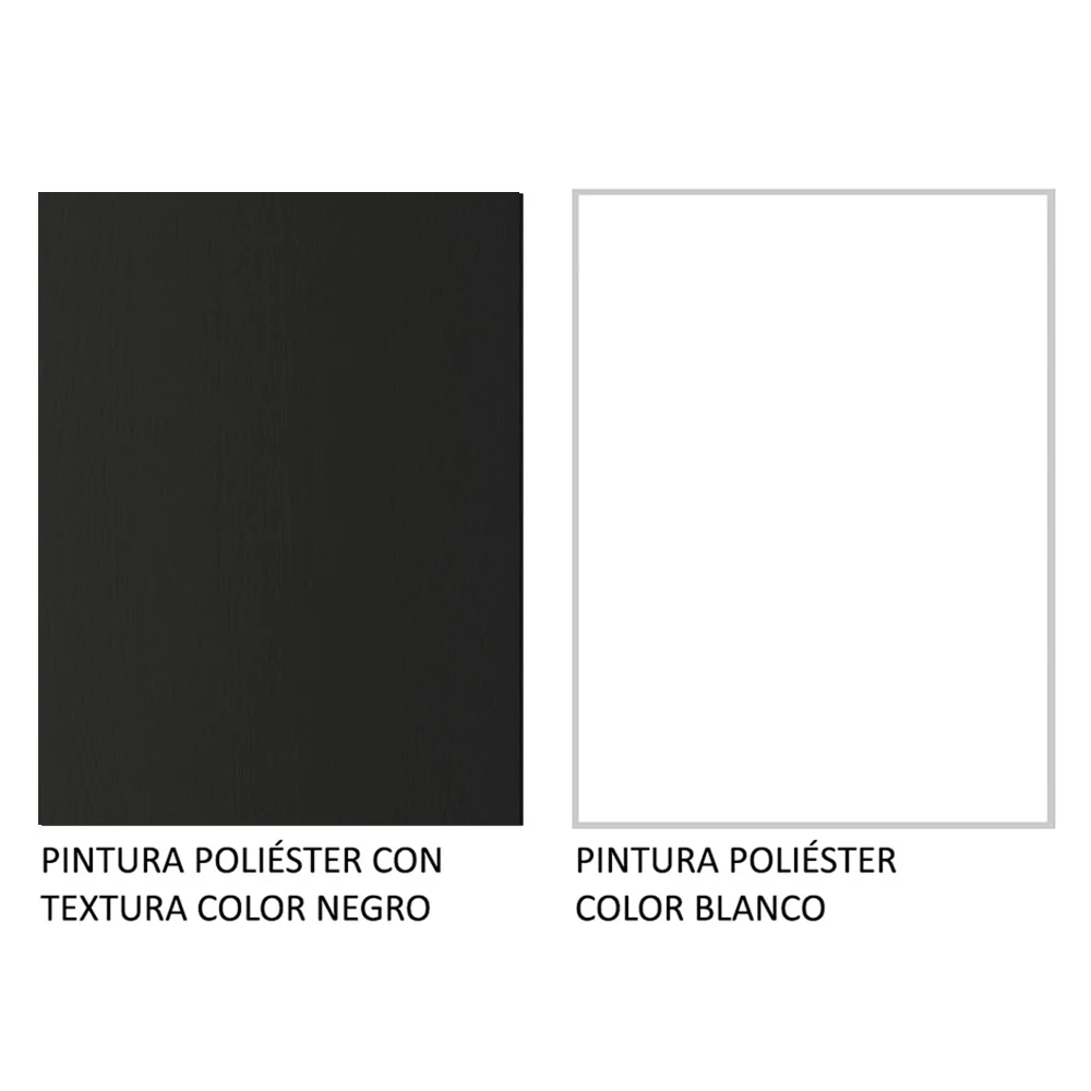 Placard Matrimonial Monaco 3 Puertas Corredizas 1 con Espejo Negro/Blanco - Image 10