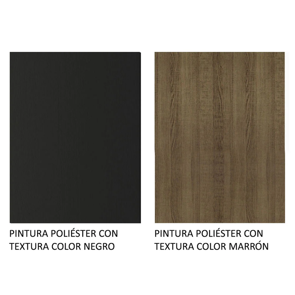 Placard Matrimonial Monaco 3 Puertas Corredizas 1 con Espejo Negro/Marrón - Image 10