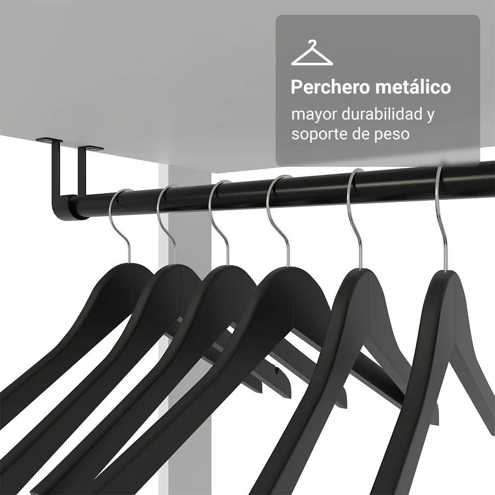 Placard Modulado 199 cm 4 Cajones Valencia Blanco - Image 6