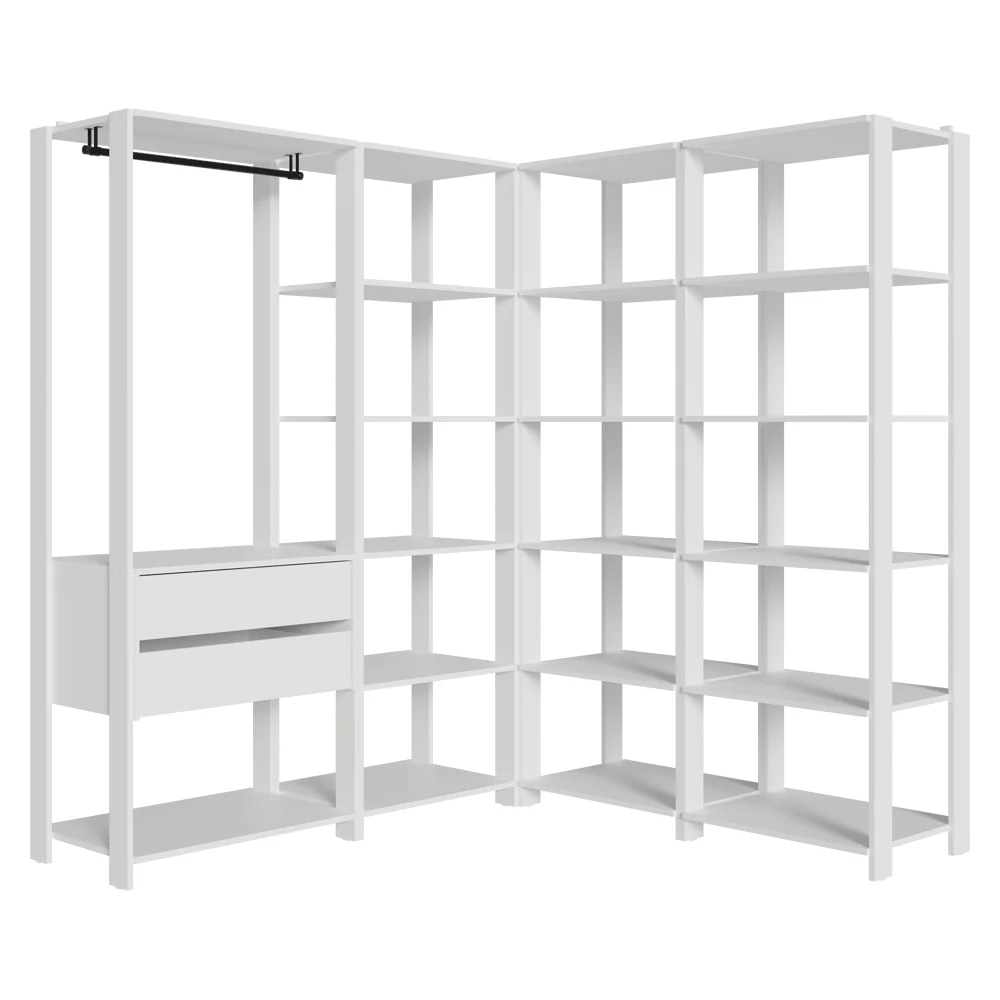Placard Modulado 247 cm 2 Cajones Valencia Blanco - Image 10