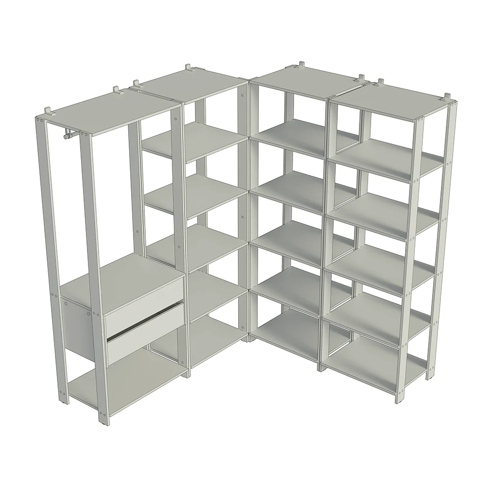 Placard Modulado 247 cm 2 Cajones Valencia Blanco - Image 9