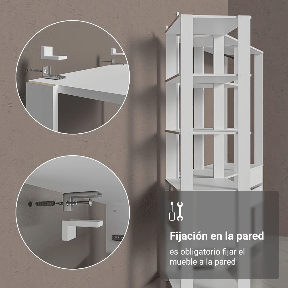 Placard Modulado 258 cm 4 Cajones Valencia Blanco 03 - Image 7