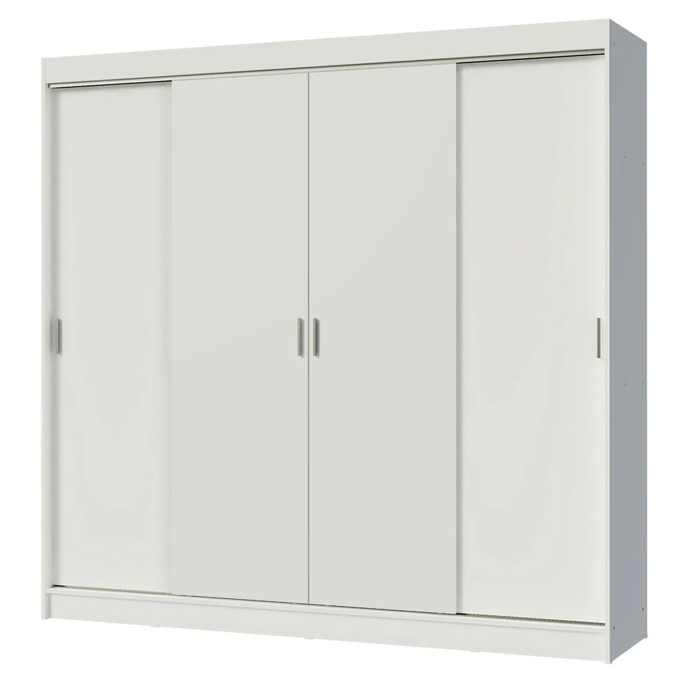 Placard Ropero Matrimonial Madesa Austin 4 Puertas Corredizas 3 Cajones Blanco - Image 4