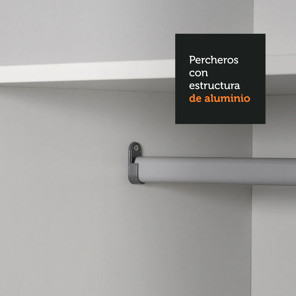 Placard Ropero Matrimonial Madesa Kansas 3 Puertas Corredizas con Espejos 3 Cajones Marrón/Negro - Image 9