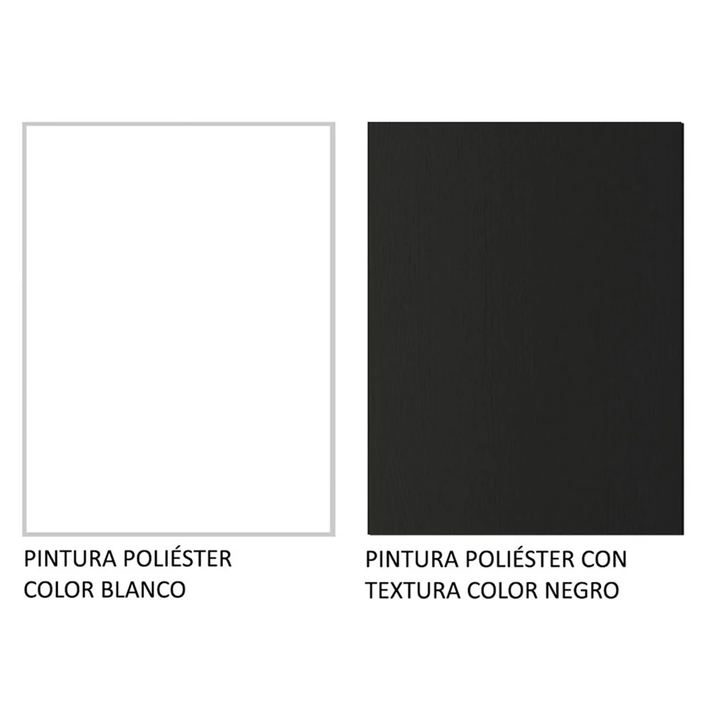 Placard Soltero Denver 2 Puertas Corredizas Blanco/Negro - Image 10