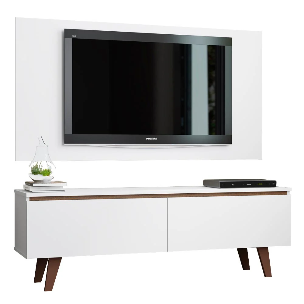 Rack con Panel de TV Le Mans hasta 55 pulgadas, 2 puertas, Blanco - Image 3