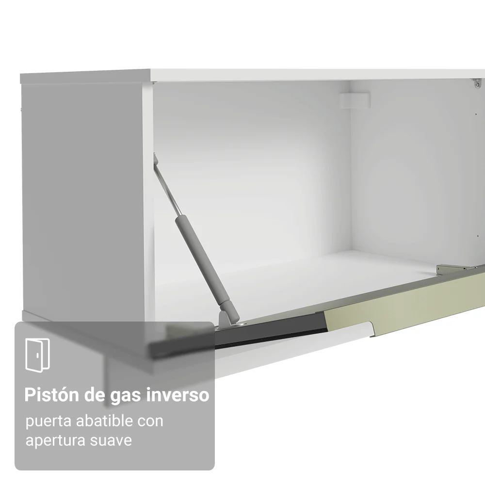 Rack Flotante para TV hasta 80 Pulgadas 218 cm 2 Puertas Blanco/Negro Lux Madesa - Image 8