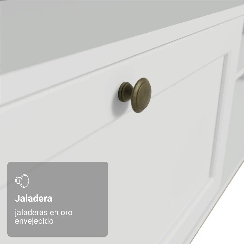 Rack Flotante para TV hasta 80 Pulgadas 218 cm 2 Puertas Blanco Vik Madesa - Image 5