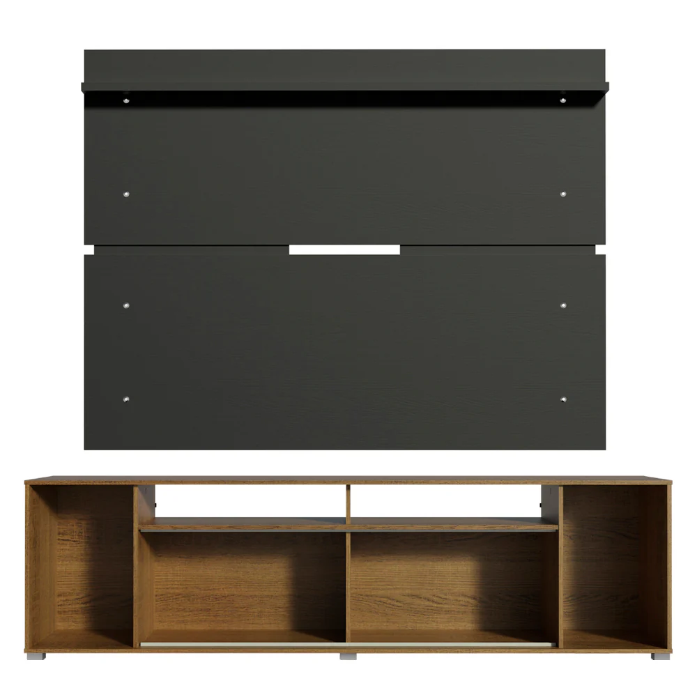 Rack Madesa Cancun con Panel para TV hasta 65 Pulgadas Marrón/Negro - Image 7