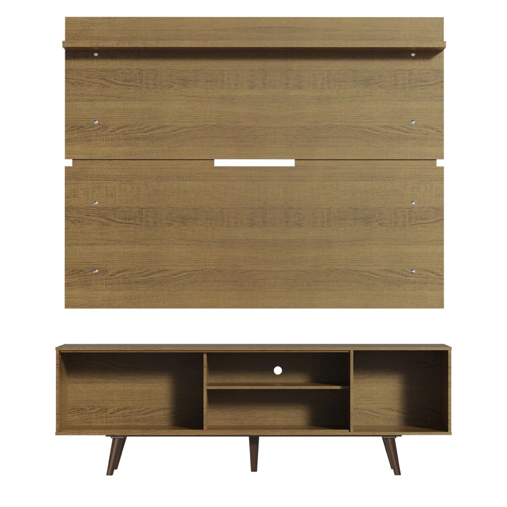 Rack Madesa Dubai con Panel para TV hasta 65 Pulgadas con Patas Marrón - Image 7