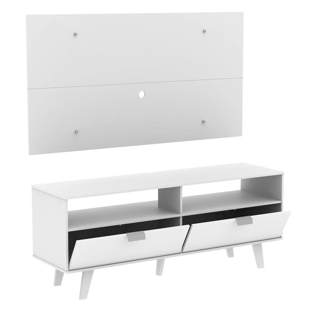 Rack Madesa Oslo con Panel para TV hasta 55 Pulgadas 2 Puetas Blanco - Image 6