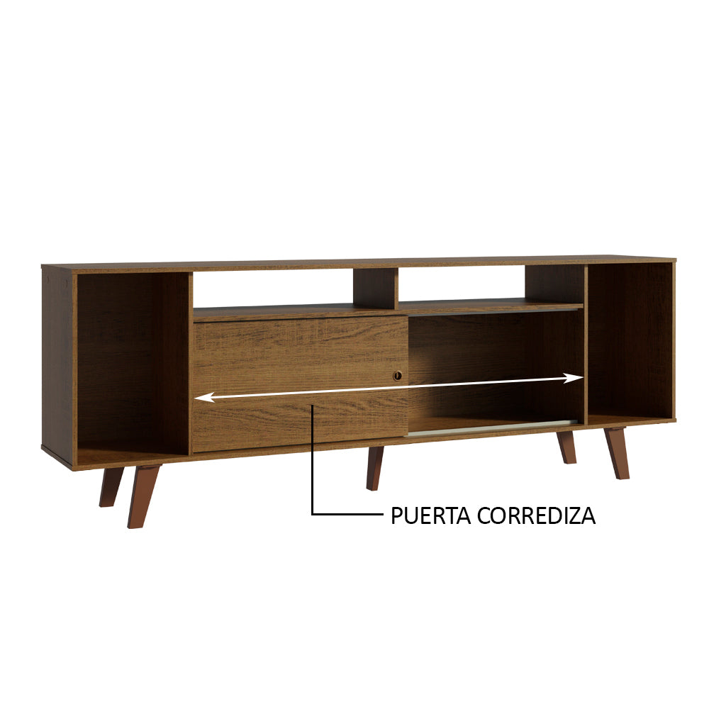 Rack para TV hasta 65 Pulgadas Madesa Cancun con Patas Marrón - Image 6