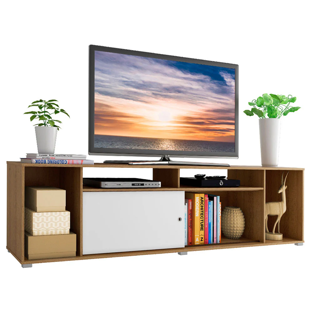 Rack para TV hasta 65 Pulgadas Madesa Cancun Marrón/Blanco - Image 3
