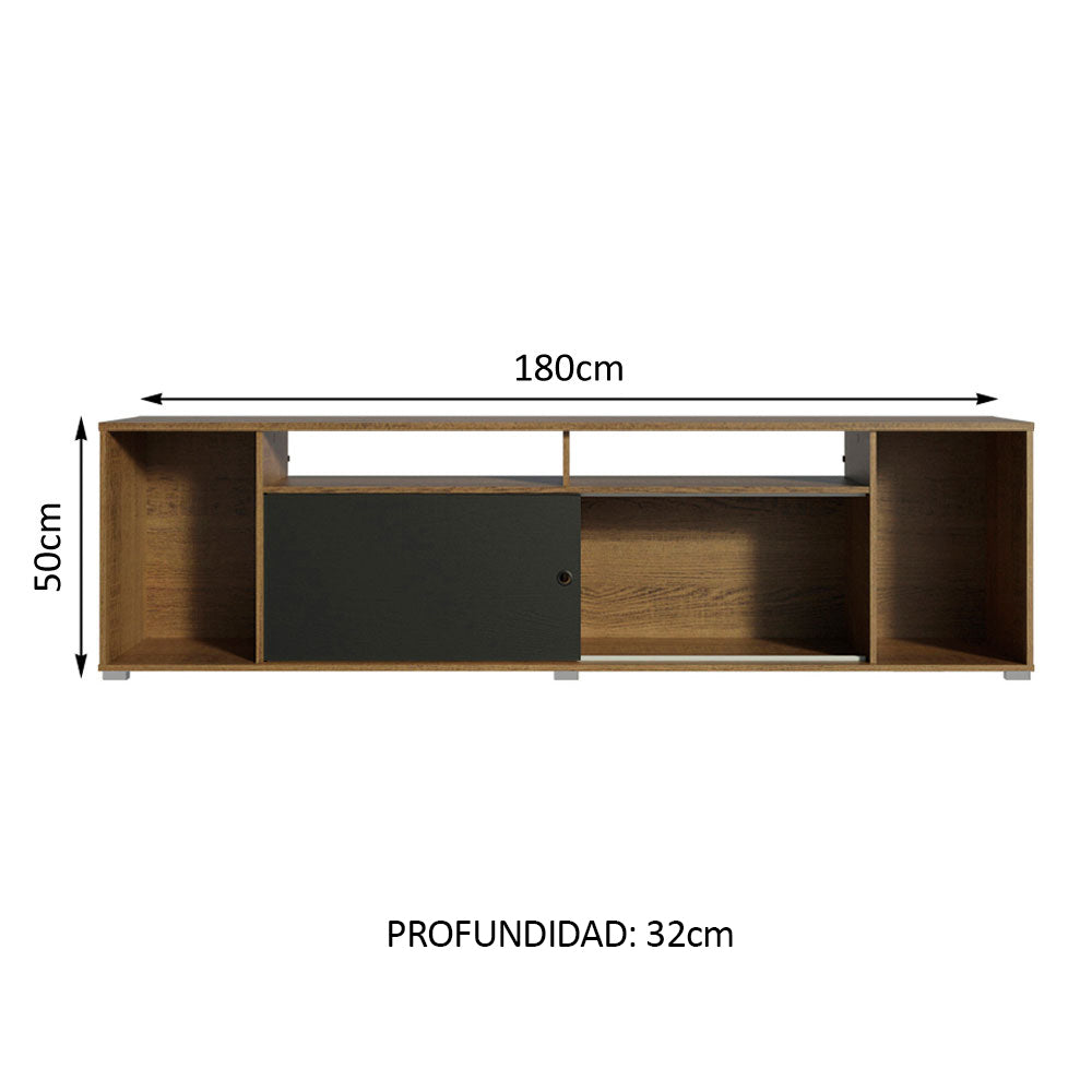 Rack para TV hasta 65 Pulgadas Madesa Cancun Marrón/Negro - Image 2