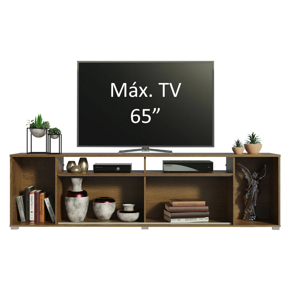 Rack para TV hasta 65 Pulgadas Madesa Cancun Marrón/Negro - Image 4
