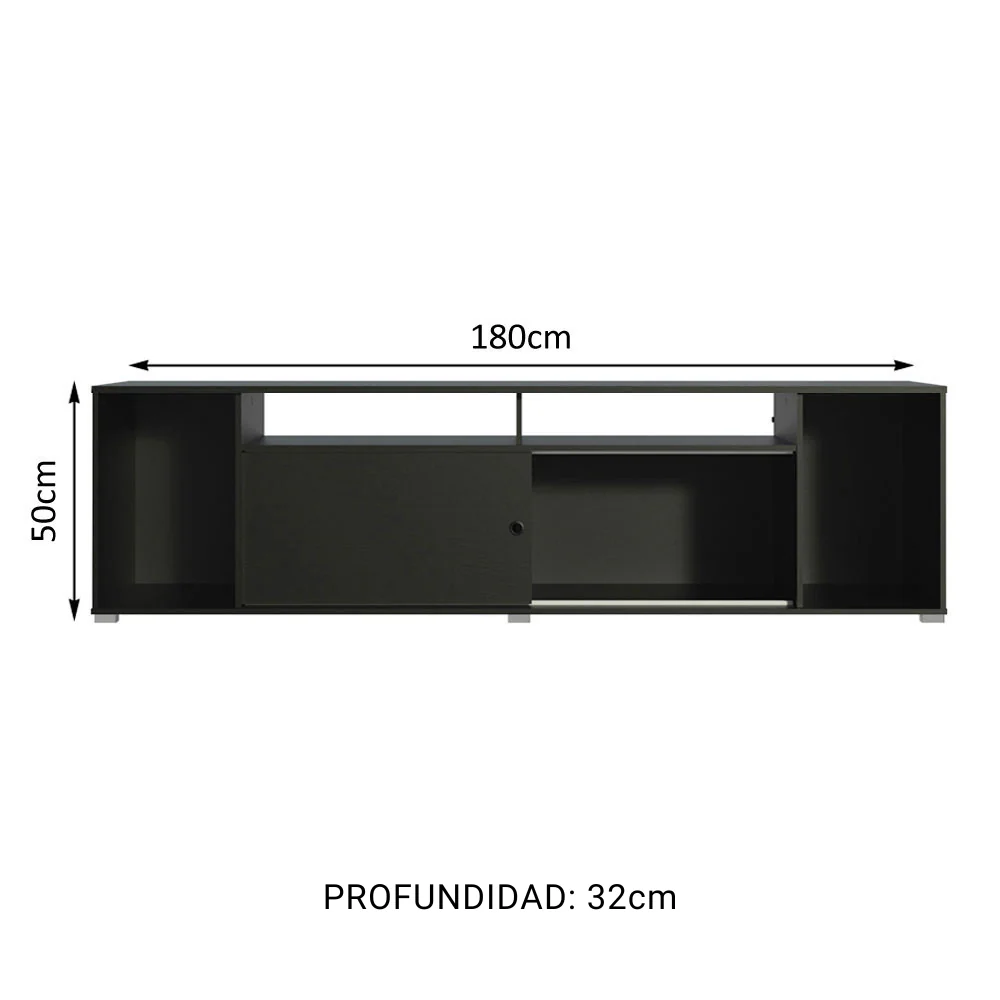 Rack para TV hasta 65 Pulgadas Madesa Cancun Negro - Image 2