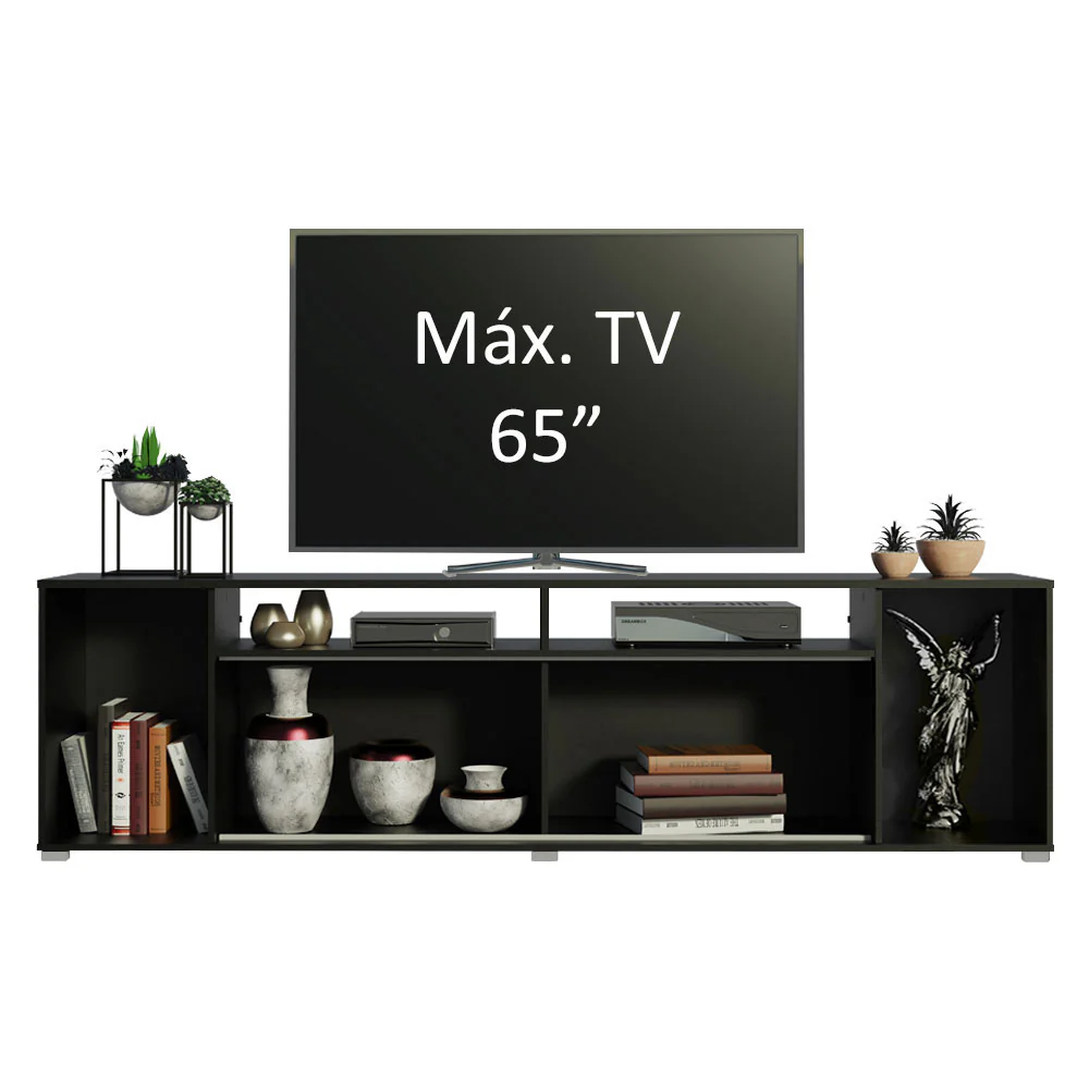 Rack para TV hasta 65 Pulgadas Madesa Cancun Negro - Image 4