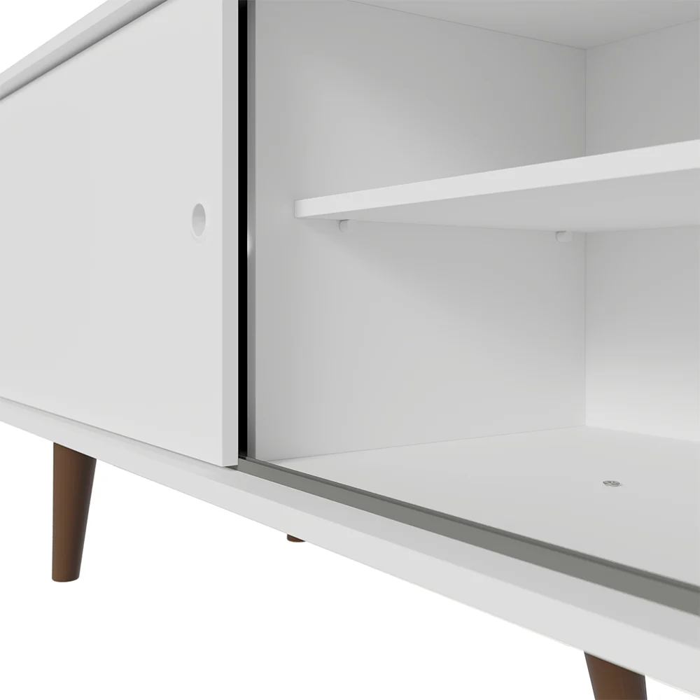 Rack para TV hasta 80 pulgadas 160 cm Con Patas Torino Blanco/Marrón - Image 9