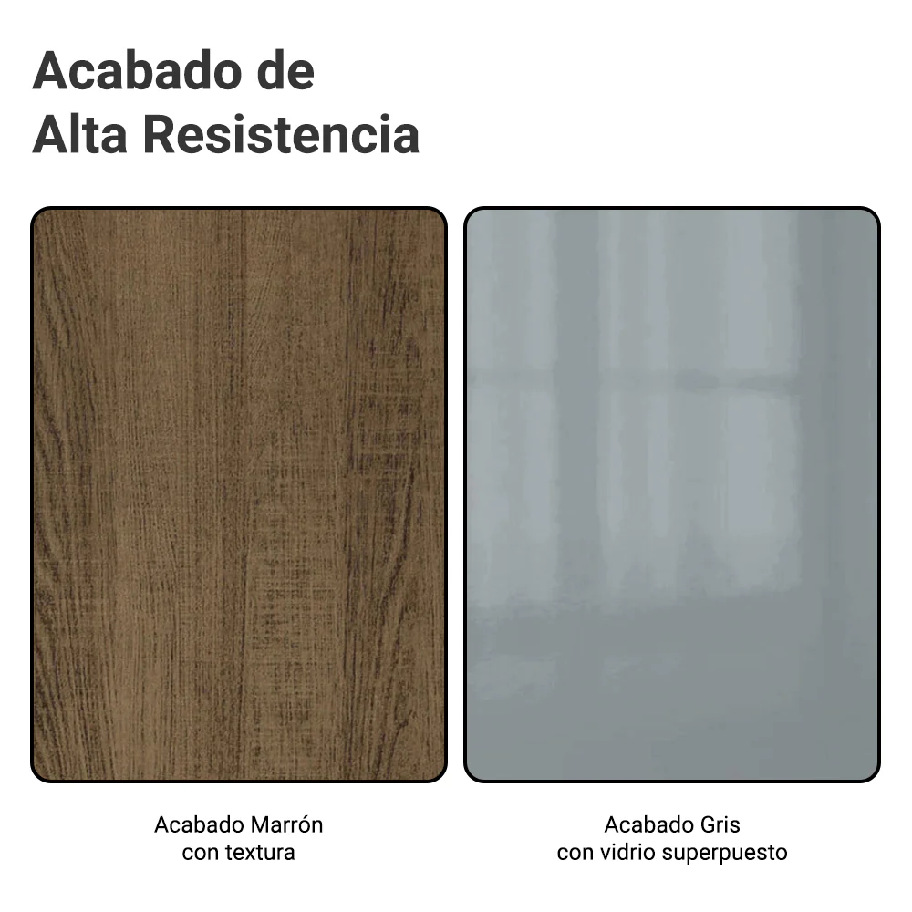 Rack para TV hasta 80 Pulgadas 218 cm 2 Puertas Marrón/Gris Lux Madesa - Image 10
