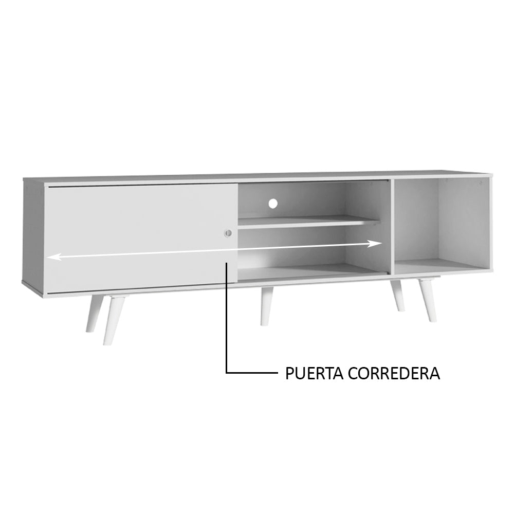 Rack para TV Madesa Dubai para TV hasta 65 Pulgadas con patas Blanco - Image 5