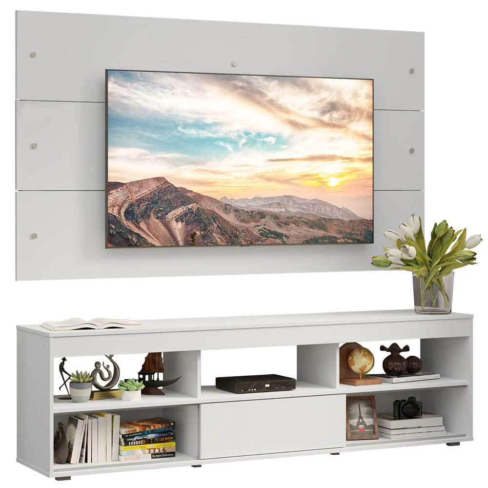 Rack para TV y Panel Hasta 65 Blanco Orlando - Image 3