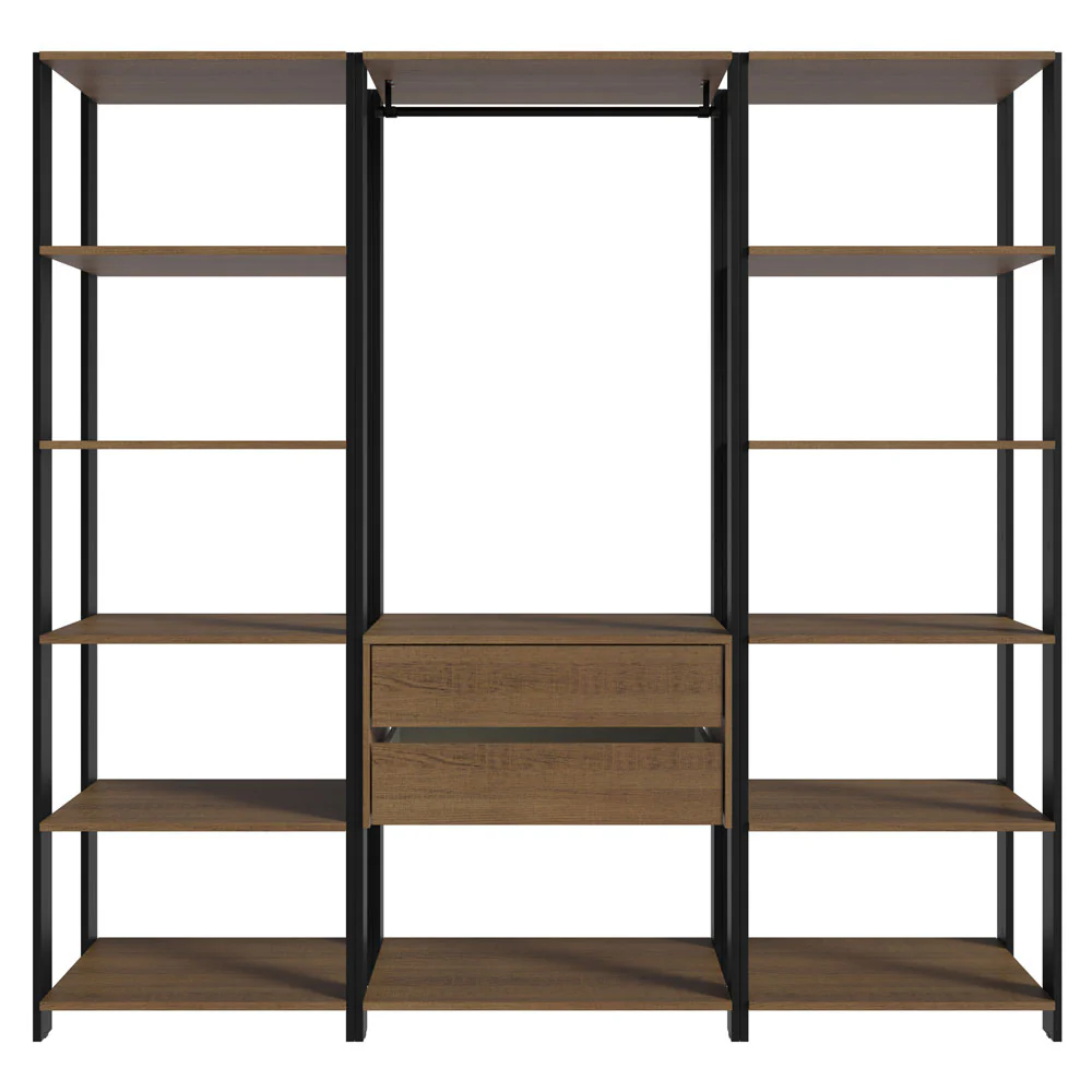 Ropero Placard Madesa Valencia 188cm Marrón/Negro 01 - Image 7
