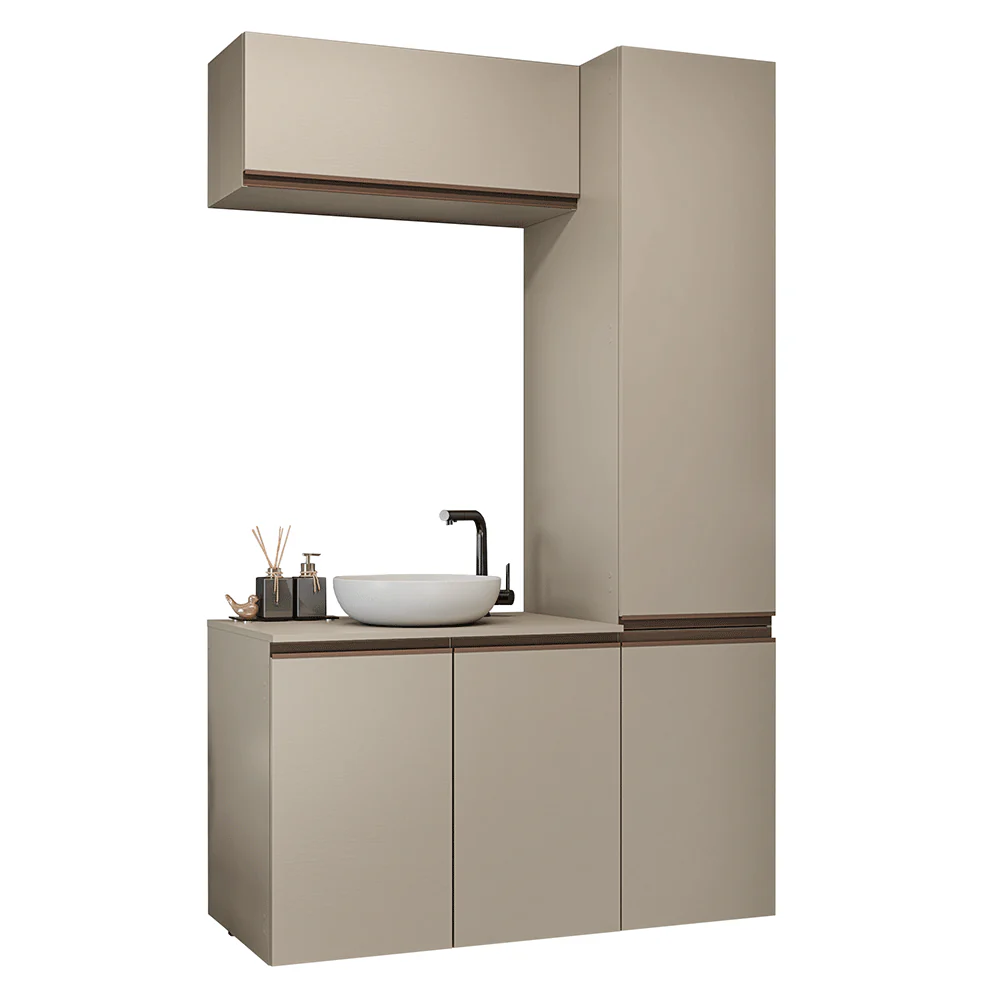 Vanitory, 120 cm, 5 puertas, Crema Nice 02 - Image 3